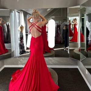 Gorgeous red prom dress